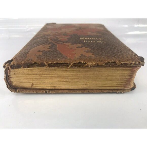 John G Whittiers Poems Homewood Publishing 1903 Acorn Oak Leaf Padded Edition - Picture 2 of 9